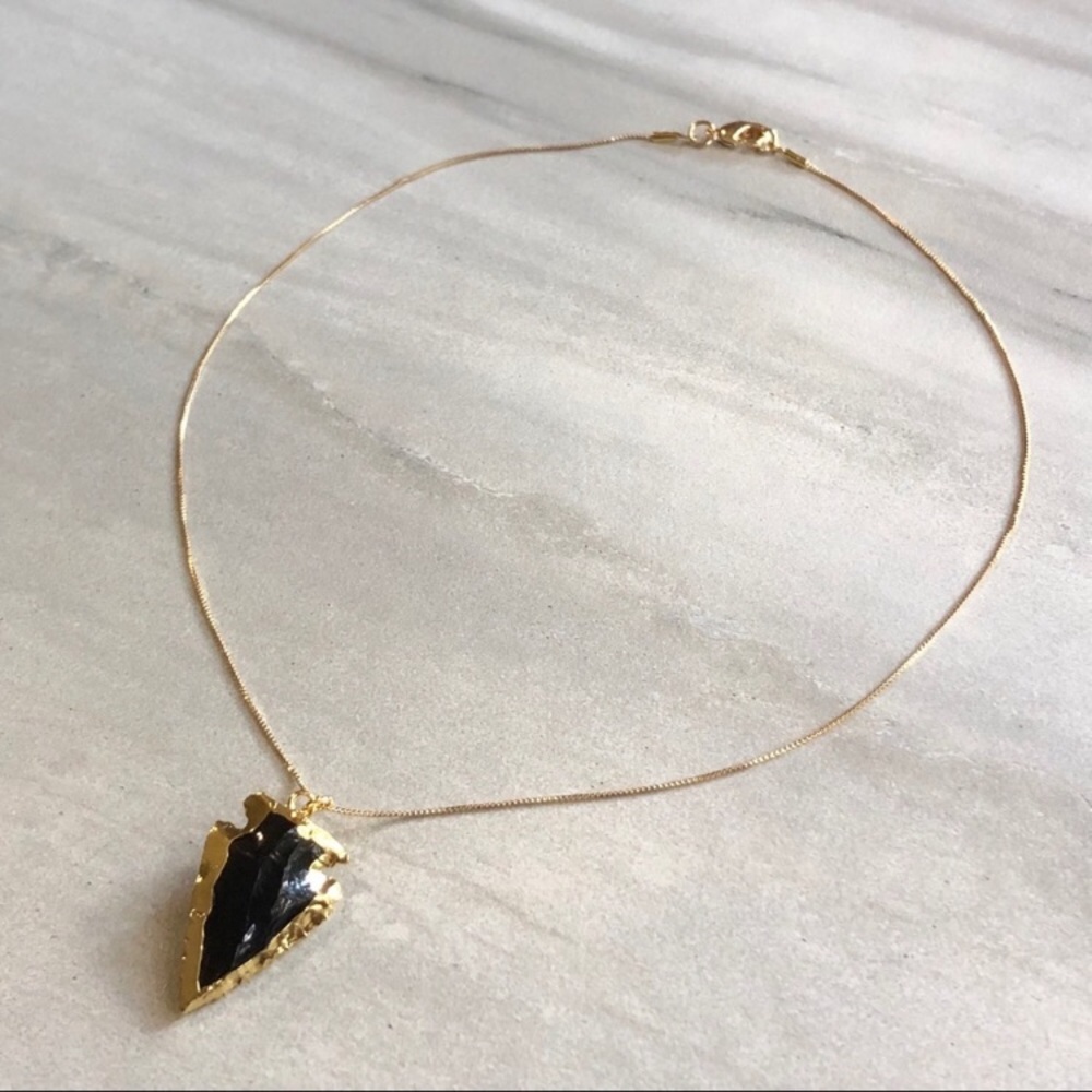 ❗️LAST❗️Black Obsidian Arrowhead Choker - Picture 2 of 5